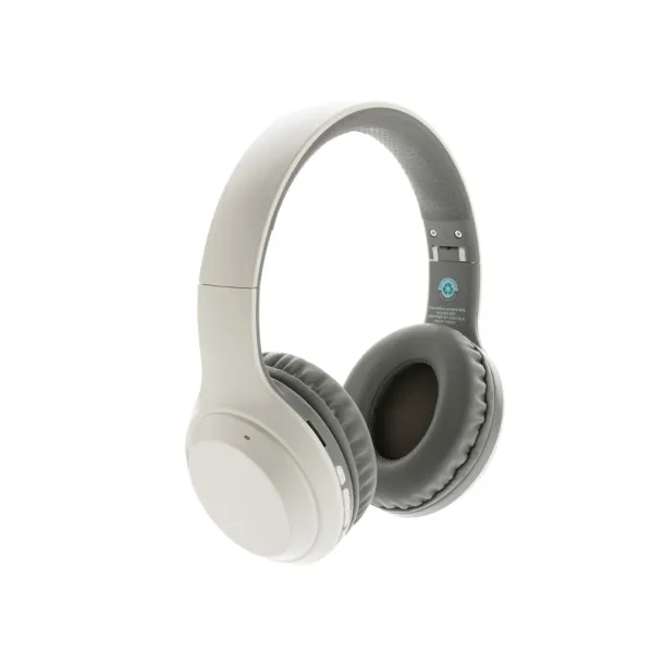  RCS standard recycled plastic headphone - XD Collection White 