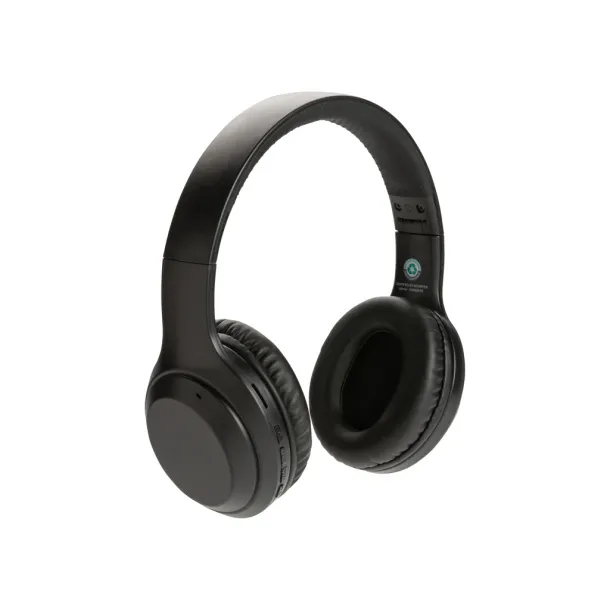  RCS standard recycled plastic headphone - XD Collection Black 