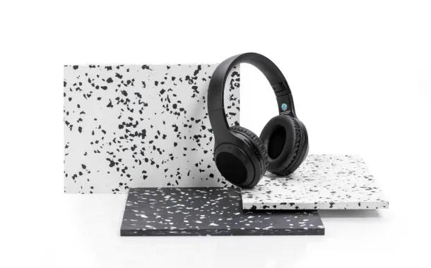  RCS standard recycled plastic headphone - XD Collection Black 