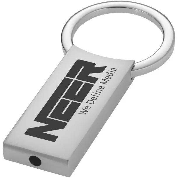 Omar rectangular keychain - Bullet Silver