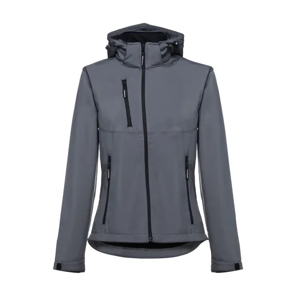 ZAGREB WOMEN Women's softshell with removable hood Grey