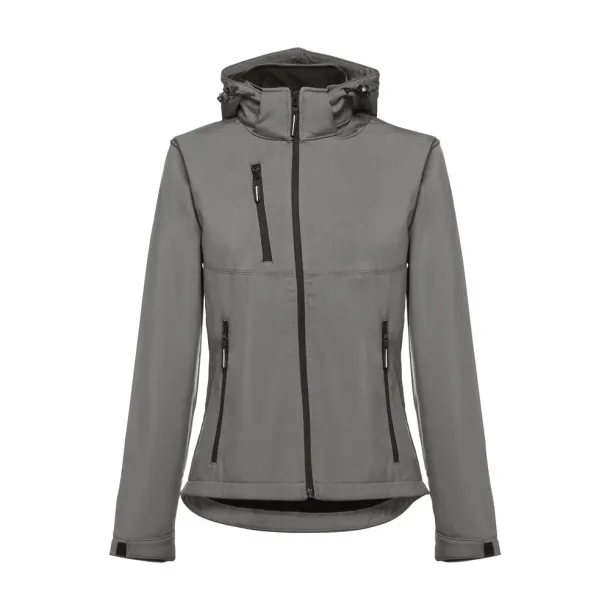 ZAGREB WOMEN Women's softshell with removable hood Grey