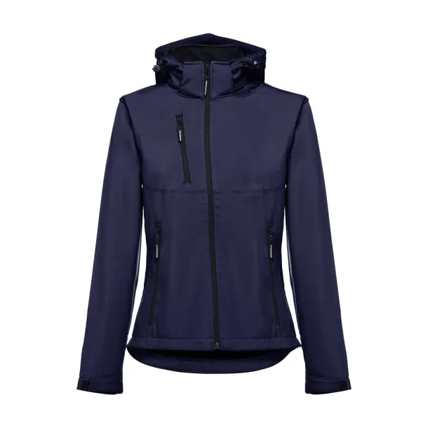 ZAGREB WOMEN Women's softshell with removable hood Navy Blue