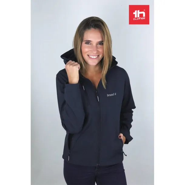 ZAGREB WOMEN Women's softshell with removable hood Navy Blue