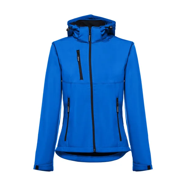 ZAGREB WOMEN Women's softshell with removable hood Royal blue