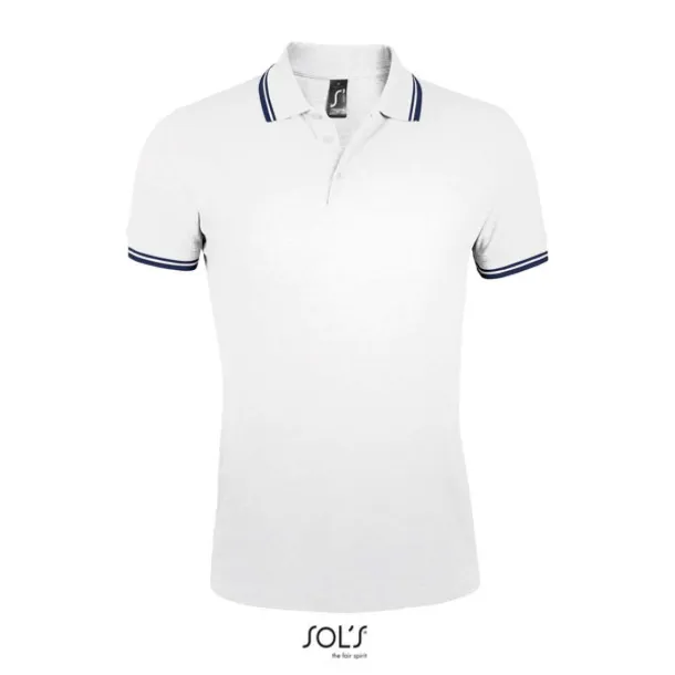 PASADENA MEN - POLO SHIRT - SOL'S White Navy