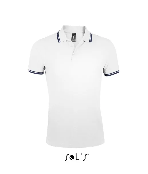 PASADENA MEN - POLO SHIRT - SOL'S White Navy