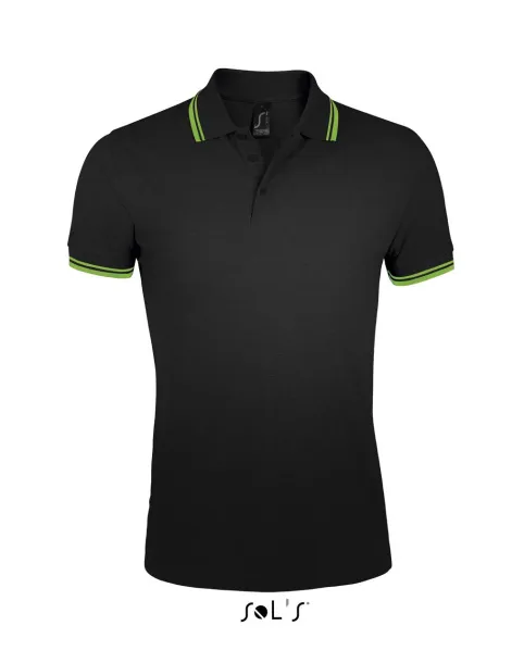 PASADENA MEN - POLO SHIRT - SOL'S Black Lime