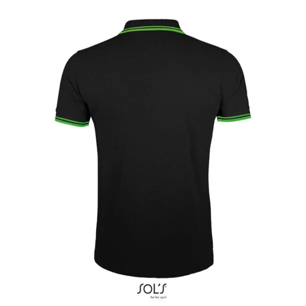 PASADENA MEN - POLO SHIRT - SOL'S Black Lime