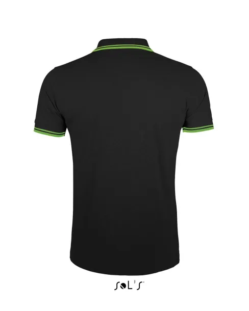 PASADENA MEN - POLO SHIRT - SOL'S Black Lime