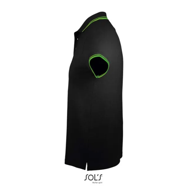 PASADENA MEN - POLO SHIRT - SOL'S Black Limeta