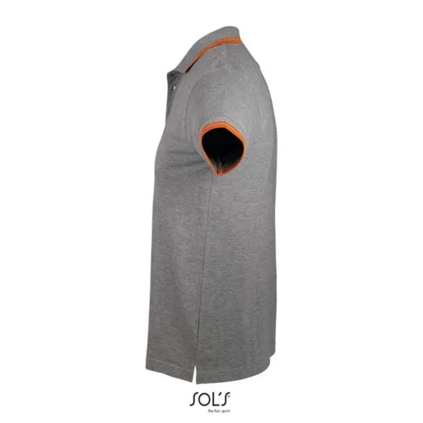 PASADENA Muška polo majica, 200 g/m2 - SOL'S Grey Melange Narančasta