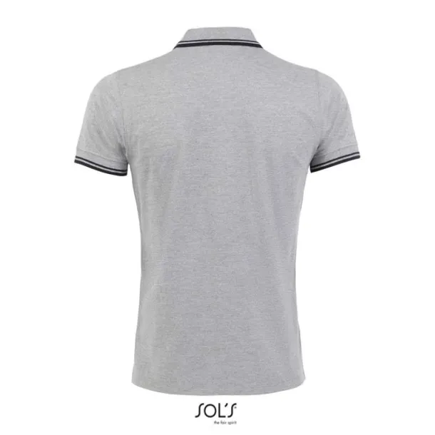 PASADENA MEN - POLO SHIRT - SOL'S Grey Melange French Navy