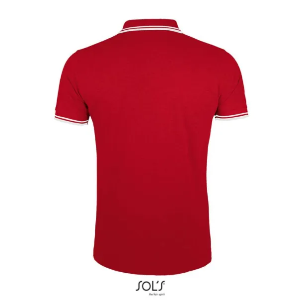 PASADENA MEN - POLO SHIRT - SOL'S Red White