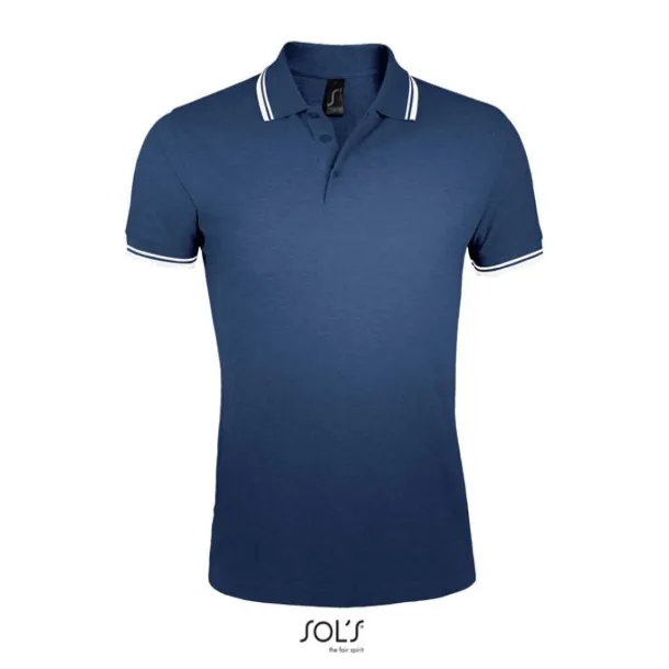 PASADENA Muška polo majica, 200 g/m2 - SOL'S French Navy Bijela