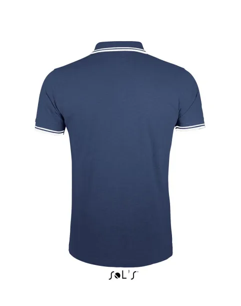 PASADENA Muška polo majica, 200 g/m2 - SOL'S French Navy Bijela