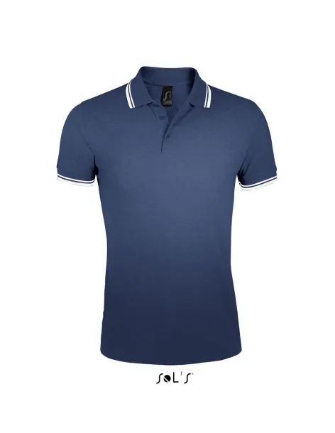 PASADENA Muška polo majica, 200 g/m2 - SOL'S French Navy Bijela