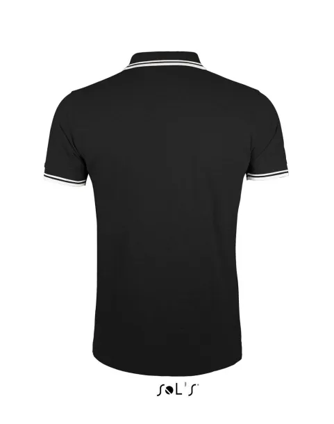 PASADENA MEN - POLO SHIRT - SOL'S Black White