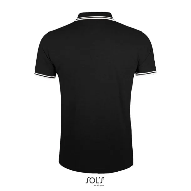 PASADENA MEN - POLO SHIRT - SOL'S Black White