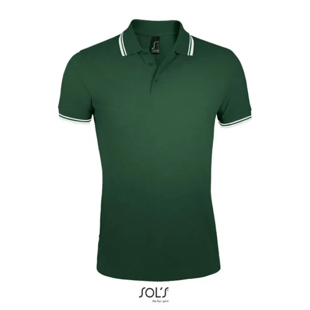 PASADENA MEN - POLO SHIRT - SOL'S Forest Green White