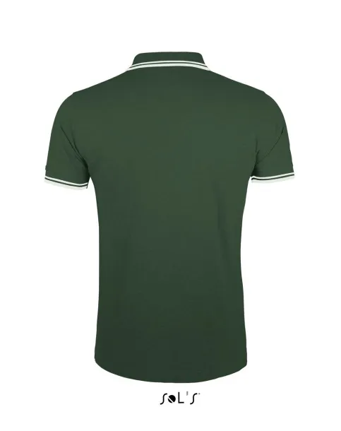 PASADENA MEN - POLO SHIRT - SOL'S Forest Green White