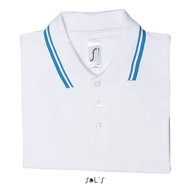 PASADENA MEN - POLO SHIRT - SOL'S White Aqua