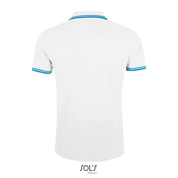 PASADENA MEN - POLO SHIRT - SOL'S White Aqua