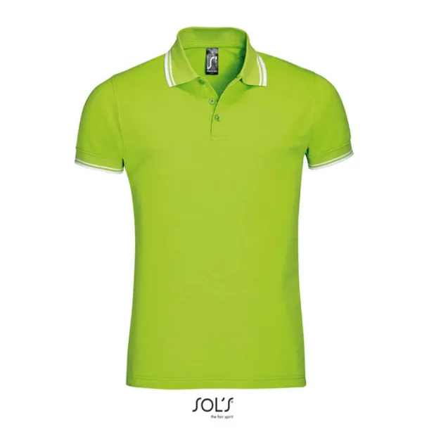 PASADENA MEN - POLO SHIRT - SOL'S Lime White