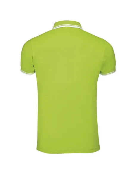 PASADENA MEN - POLO SHIRT - SOL'S Lime White