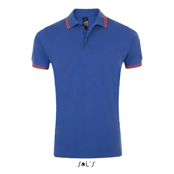 PASADENA Muška polo majica, 200 g/m2 - SOL'S Kraljevski plava Neon Coral
