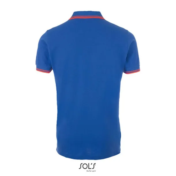 PASADENA MEN - POLO SHIRT - SOL'S Royal blue Neon Coral