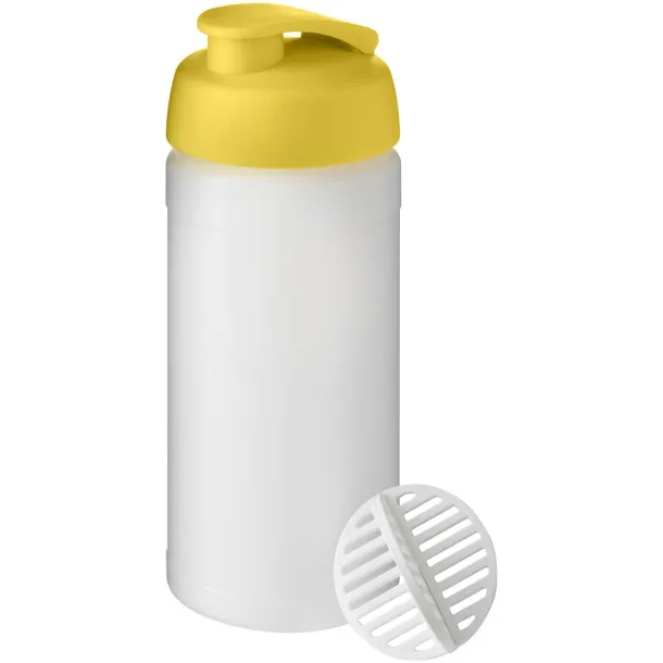 Baseline Plus 500 ml shaker bottle - Unbranded Yellow Frosted white