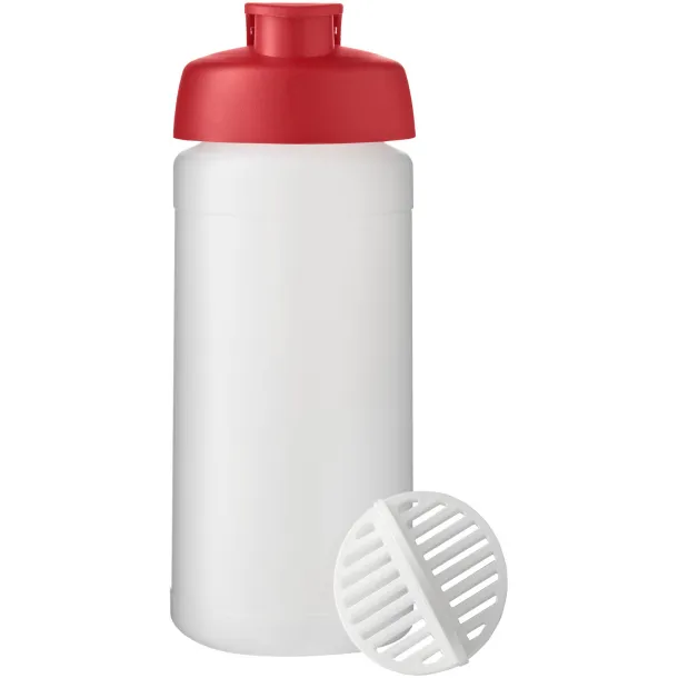 Baseline Plus 500 ml shaker bottle Red Frosted Clear