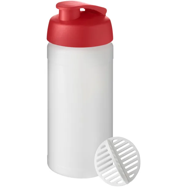 Baseline Plus 500 ml shaker bottle Red Frosted Clear