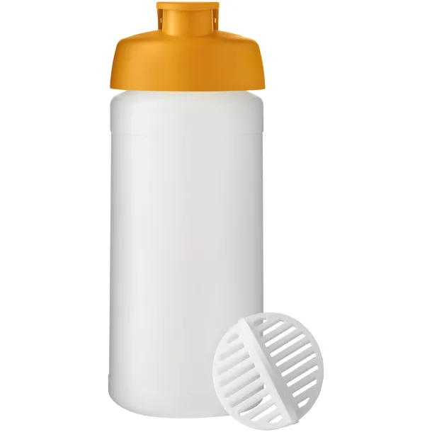 Baseline Plus 500 ml shaker bottle Orange Frosted Clear
