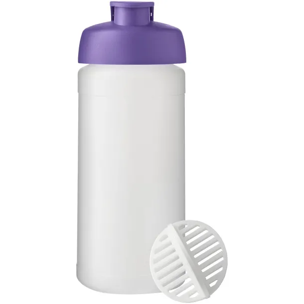 Baseline Plus 500 ml shaker bottle Purple Frosted Clear