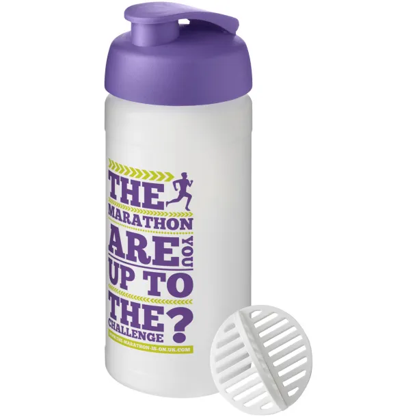 Baseline Plus 500 ml shaker bottle Purple Frosted white