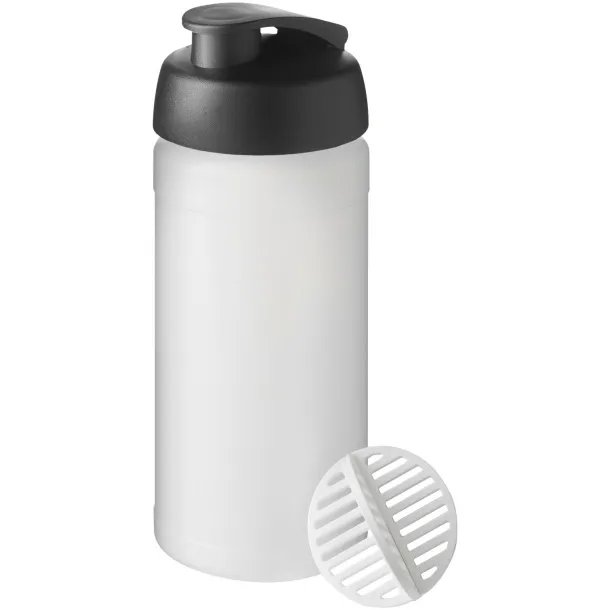 Baseline Plus 500 ml shaker bottle Solid black Frosted white