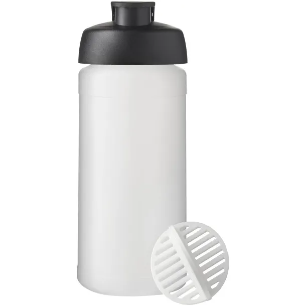 Baseline Plus 500 ml shaker bottle Solid black Frosted white