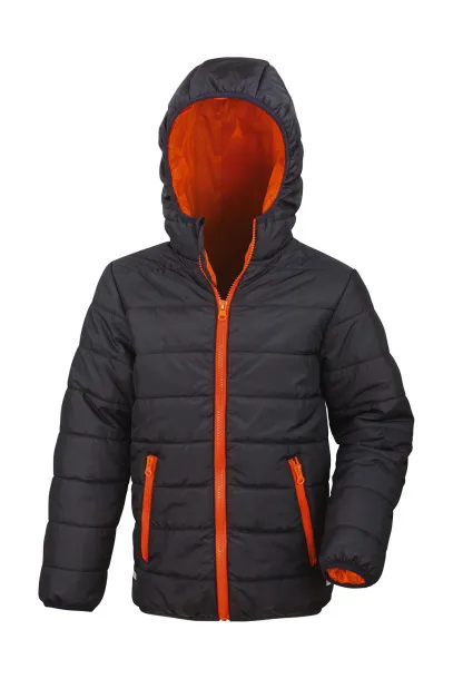  Junior/Youth Soft Padded Jacket - Result Core Black Narančasta