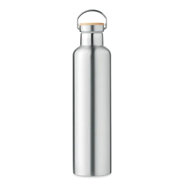 HELSINKI LARGE Double wall flask 1L Matt Silver