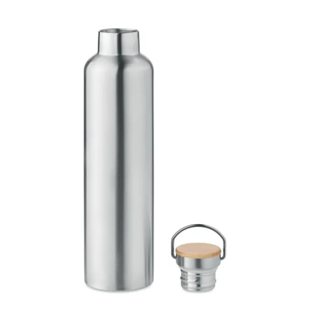 HELSINKI LARGE Double wall flask 1L Matt Silver