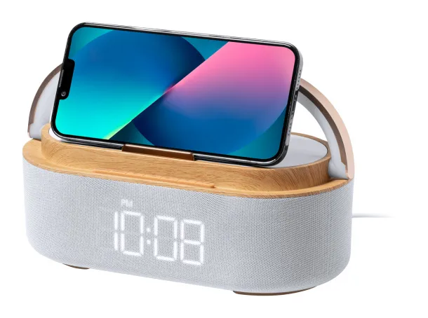 Nakles multifunctional alarm clock White Natural