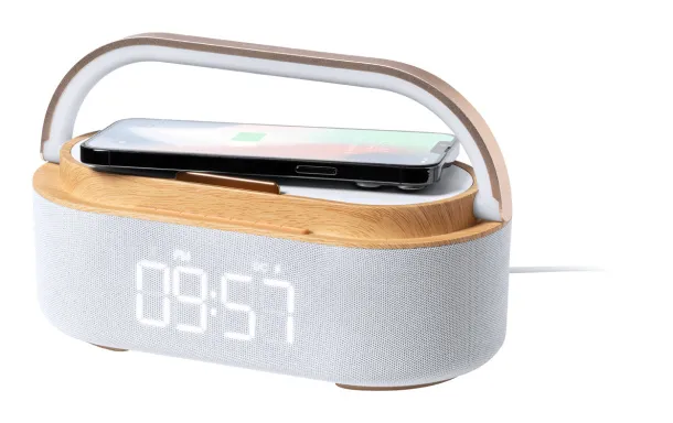 Nakles multifunctional alarm clock White Natural