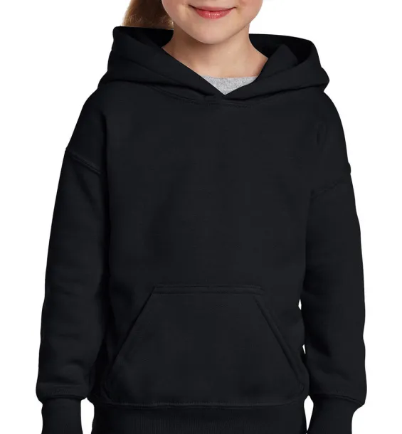  Heavy Blend Youth Hooded Sweat - Gildan Black