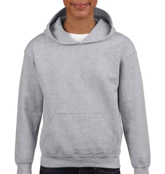  Heavy Blend Youth Hooded Sweat - Gildan Sport Grey