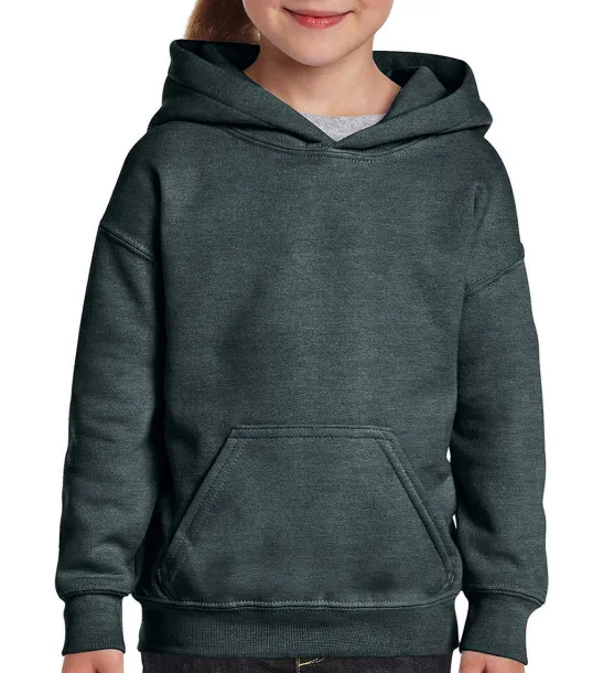  Heavy Blend Youth Hooded Sweat - Gildan Dark Heather