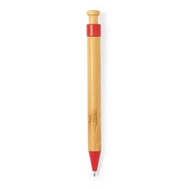  Bamboo ball pen red