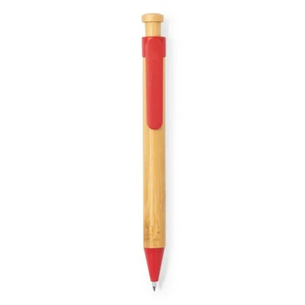  Bamboo ball pen red