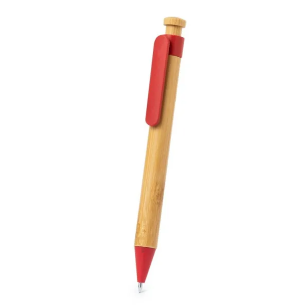  Bamboo ball pen Crvena
